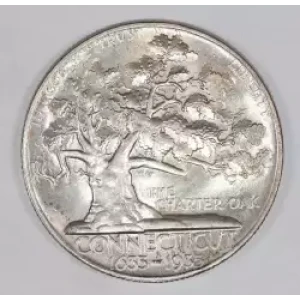Classic Commemorative Silver--- Connecticut Tercentenary 1935 -Silver- 0.5 Dollar