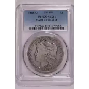 1888-O $1 VAM 21 Oval O