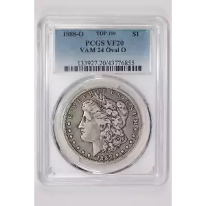 1888-O $1 VAM 24 Oval O TOP 100