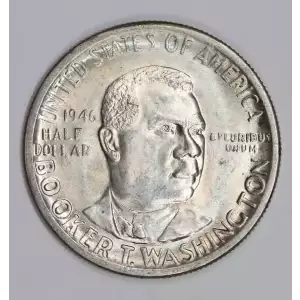 Classic Commemorative Silver--- Booker T. Washington Memorial 1946-1951-Silver- 0.5 Dollar
