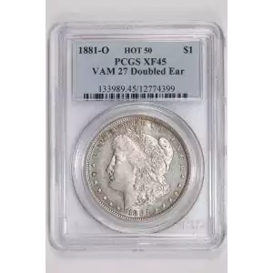 1881-O $1 VAM 27 Doubled Ear HOT 50