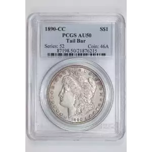 1890-CC $1 Tailbar