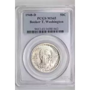 Classic Commemorative Silver--- Booker T. Washington Memorial 1946-1951-Silver- 0.5 Dollar