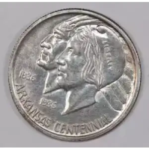 Classic Commemorative Silver--- Arkansas Centennial 1935-1939-Silver- 0.5 Dollar