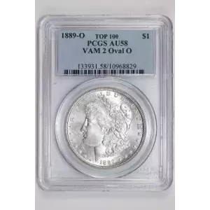 1889-O $1 VAM 2 Oval O TOP 100