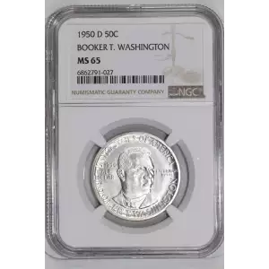 Classic Commemorative Silver--- Booker T. Washington Memorial 1946-1951-Silver- 0.5 Dollar