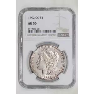 1892-CC MORGAN DOLLAR NGC AU50