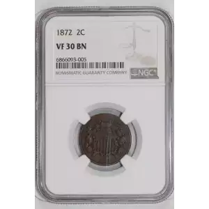 Two cent pieces-Two cent pieces 1864-73 -Copper