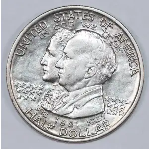 Classic Commemorative Silver--- Alabama Centennial 1921 -Silver- 0.5 Dollar