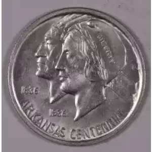 Classic Commemorative Silver--- Arkansas Centennial 1935-1939-Silver- 0.5 Dollar
