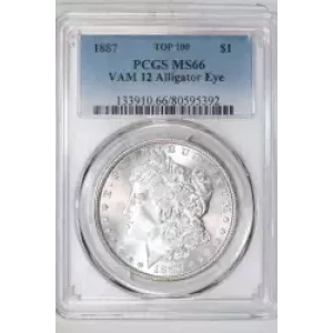1887 $1 VAM 12 Alligator Eye