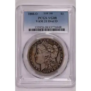 1888-O $1 VAM 21 Oval O