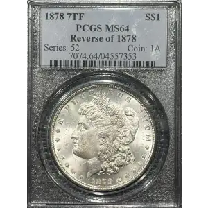 1878 7TF $1 Reverse of 1878