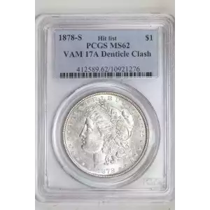 1878-S $1 VAM 17A Denticle Clash