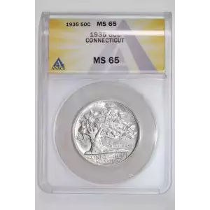 Classic Commemorative Silver--- Connecticut Tercentenary 1935 -Silver- 0.5 Dollar