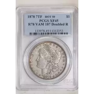 1878 7TF $1 R78 VAM 187 Doubled R