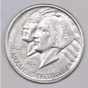 Classic Commemorative Silver--- Arkansas Centennial 1935-1939-Silver- 0.5 Dollar
