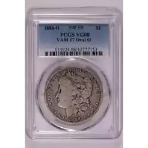 1888-O $1 VAM 17 Oval O