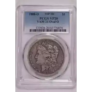 1888-O $1 VAM 21 Oval O