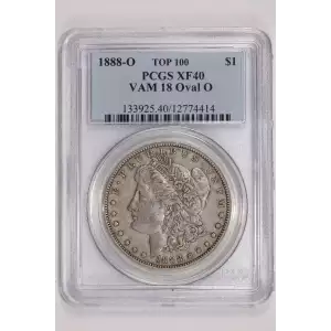 1888-O $1 VAM 18 Oval O TOP 100