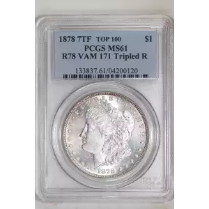 1878 7TF $1 R78 VAM 171 Tripled R