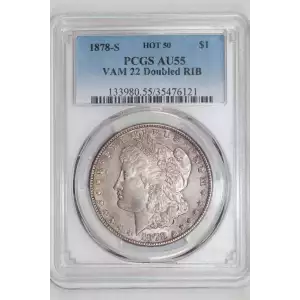 1878-S $1 VAM 22 Doubled RIB
