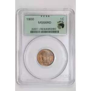 1900 INDIAN HEAD CENT PCGS MS66 RED OGH - VERY PQ!
