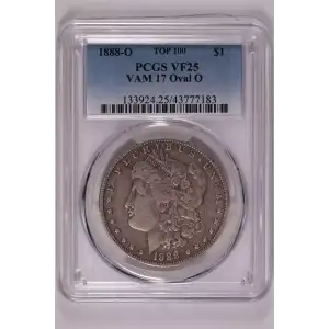 1888-O $1 VAM 17 Oval O