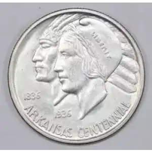 Classic Commemorative Silver--- Arkansas Centennial 1935-1939-Silver- 0.5 Dollar