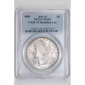 1889 $1 VAM 16 Doubled Ear HOT 50