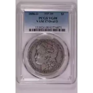 1888-O $1 VAM 17 Oval O