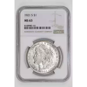 1921-S MORGAN DOLLAR NGC MS63