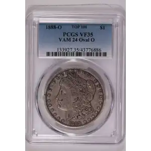 1888-O $1 VAM 24 Oval O