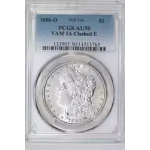 1886-O $1 VAM 1A Clashed E (2)