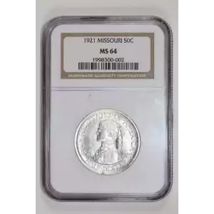 Classic Commemorative Silver--- Missouri Centennial 1921 -Silver- 0.5 Dollar