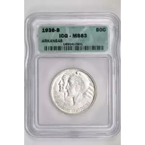 Classic Commemorative Silver--- Arkansas Centennial 1935-1939-Silver- 0.5 Dollar