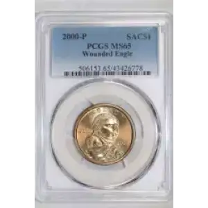 2000-P SAC$1 Wounded Eagle