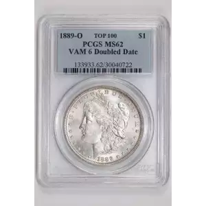 1889-O $1 VAM 6 Doubled Date TOP 100