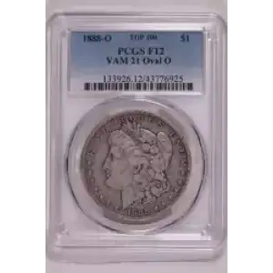 1888-O $1 VAM 21 Oval O