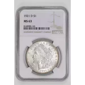 1921-D MORGAN DOLLAR NGC MS63