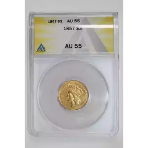 Gold Three Dollars $3 Indian Princess Head