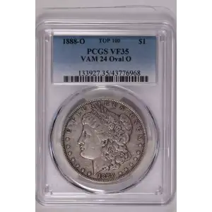 1888-O $1 VAM 24 Oval O