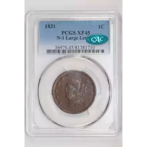 1831 1C N-1 Large Letters, BN