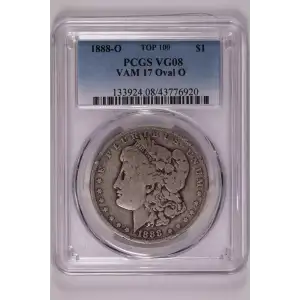 1888-O $1 VAM 17 Oval O