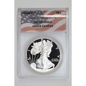 1996 P Bullion Silver Eagles ANACS PR-70