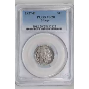 1937-D 5C 3 Legs