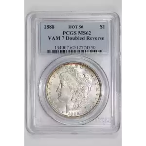 1888 $1 VAM 7 Doubled Reverse HOT 50