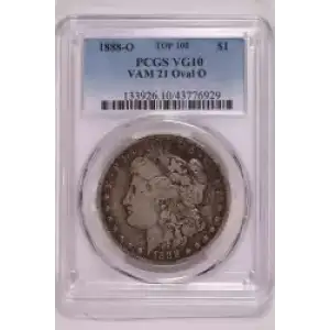 1888-O $1 VAM 21 Oval O