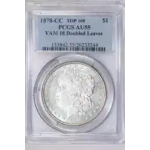 1878-CC $1 VAM 18 Doubled Leaves