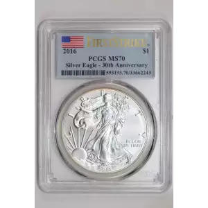 2016 $1 Silver Eagle Silver Eagle - 30th Anniversary First Strike First Strike